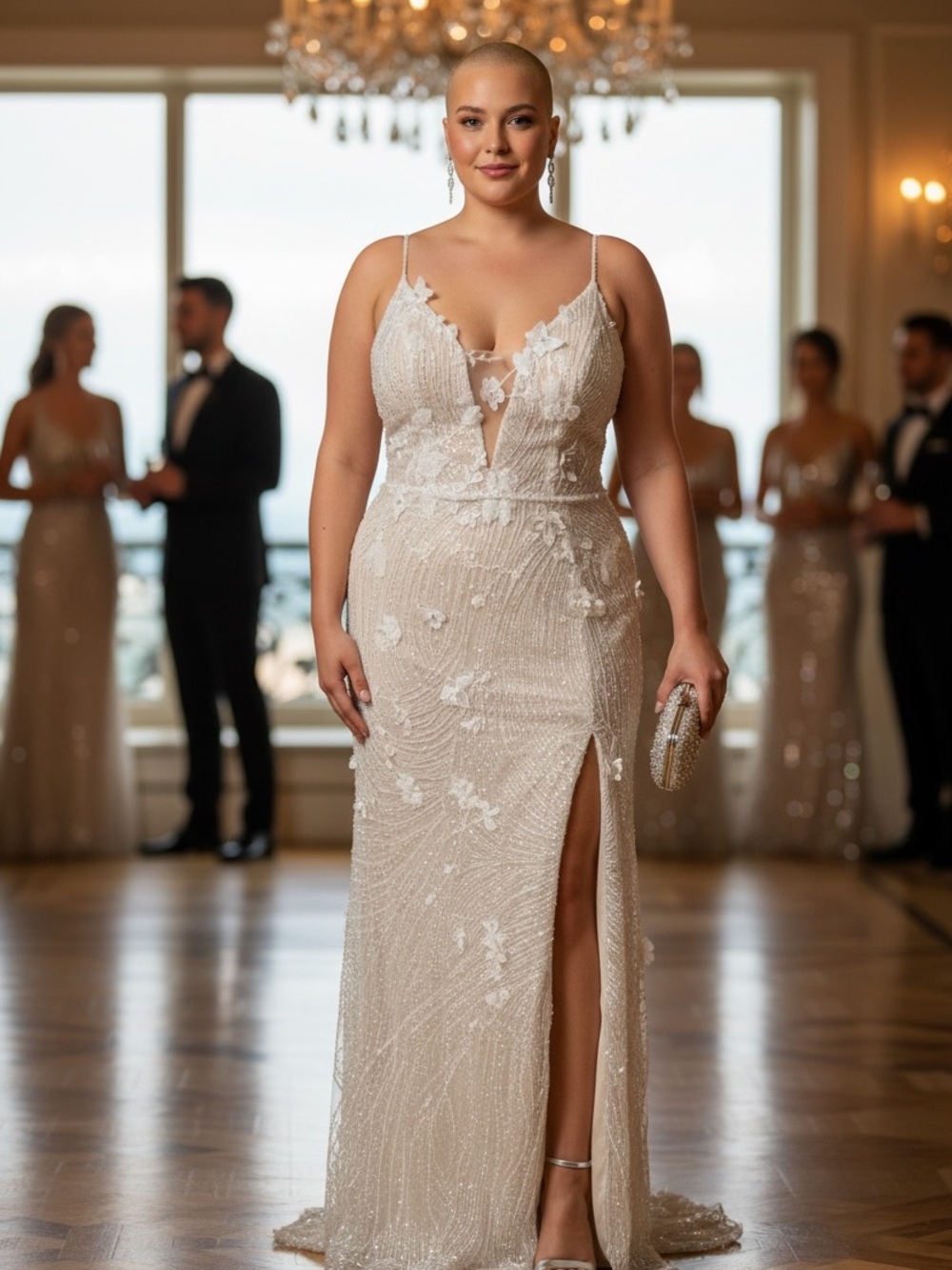 Galina Signature Beaded Lace Gown – Size 14
